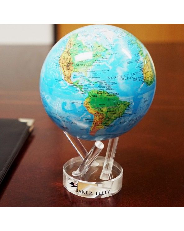 Mova globe 4.5 in - physical map with acrylic base