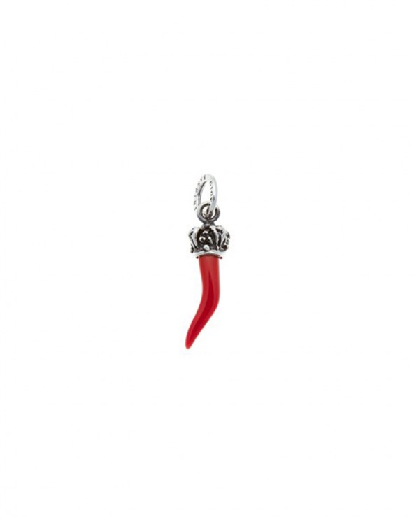 Red horn crown charm