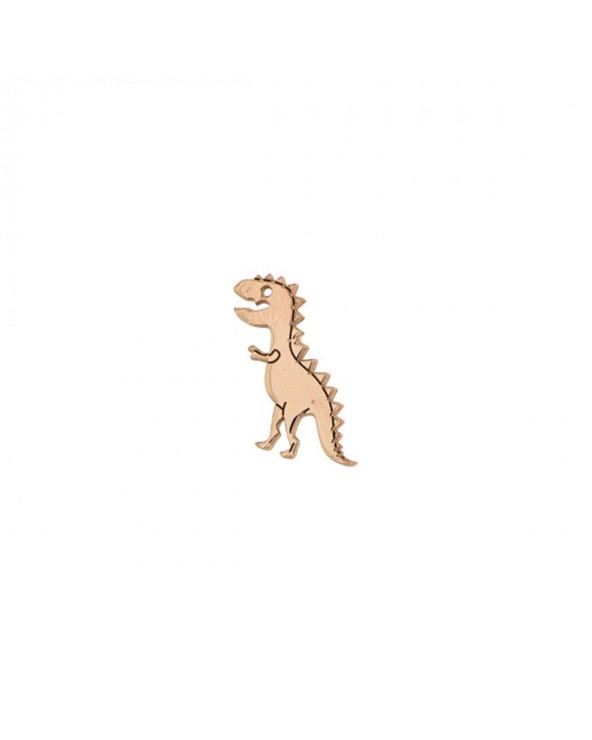 Single stud with rose "dinosaur" earring