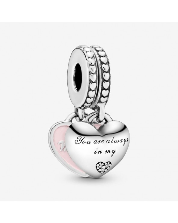 Mother & Daughter Hearts Dangle Charm