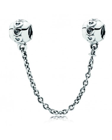 Hearts silver safety chain