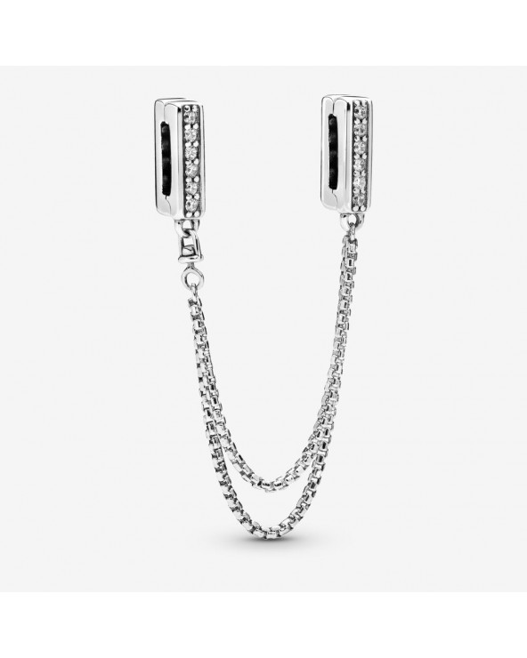 Sterling silver safety chain w