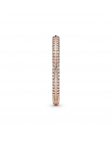 14k rose gold-plated ring with clear cubic zirconia