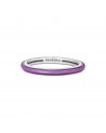 Sterling silver ring with transparent purple enamel
