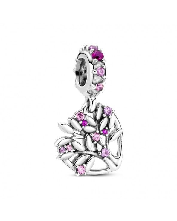 Pandora Charm pendente a cuore rosa albero della famiglia