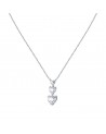 Collana Diamond Heart Argento e Bianco 38 cm