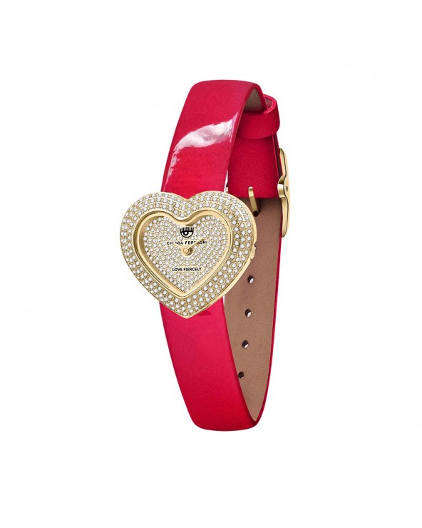 Heart Capsule Watch Yellow Gold and Red 30mm