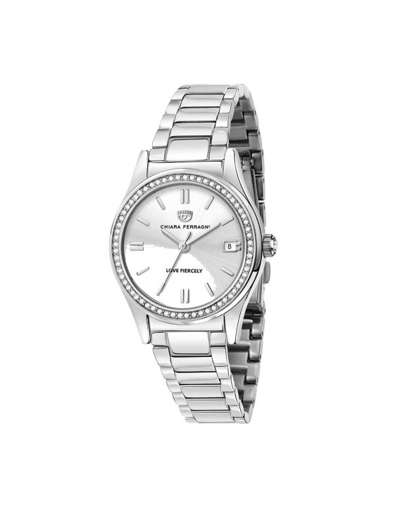 Contemporary Watch White and Stainless Steel 32 mm