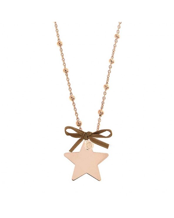 Beaded Necklace Star Pendant