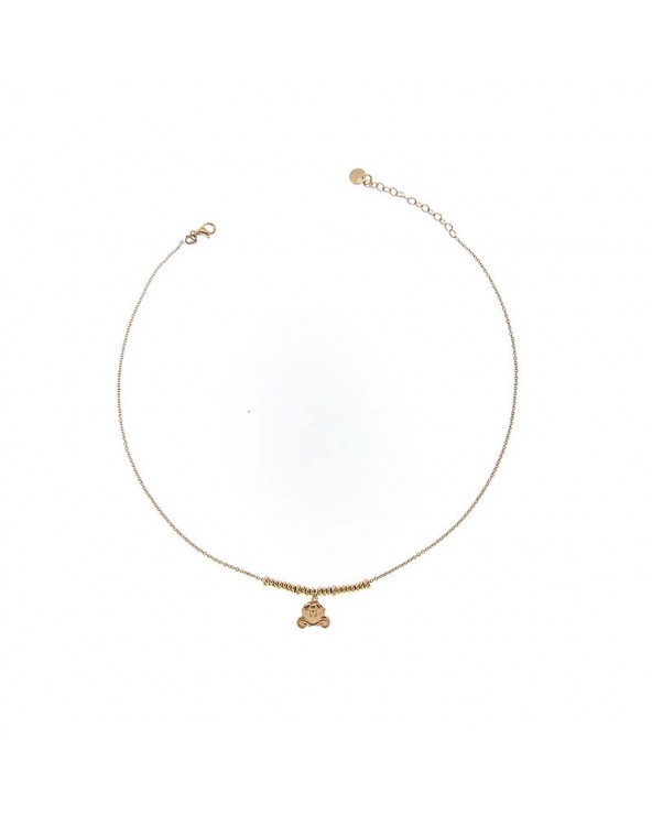 Choker Subject Cariage in rose gold plated Silver