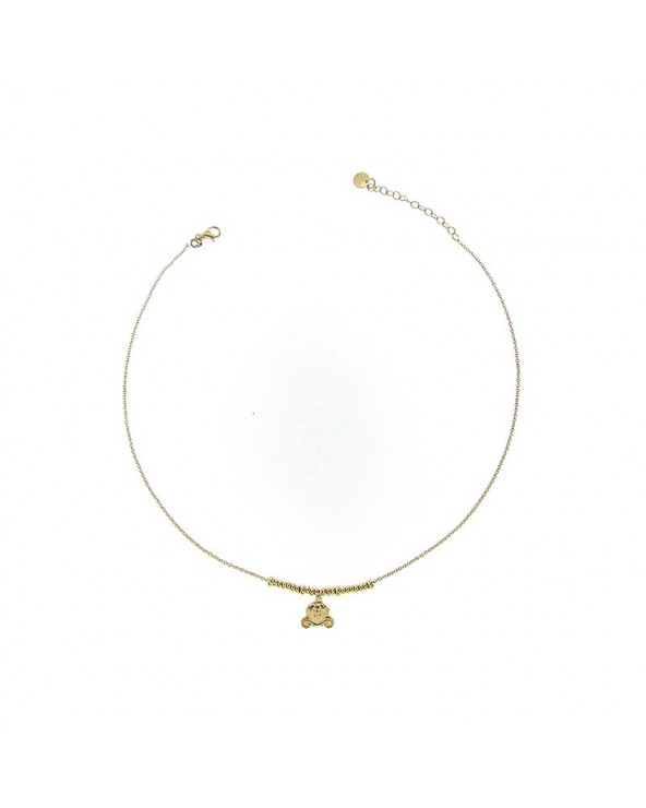 Choker Subject Cariage in yellow gold plated Silver