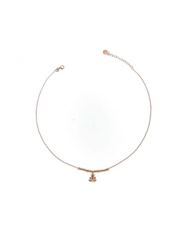 Choker Subject Frog in rose gold plated Silver