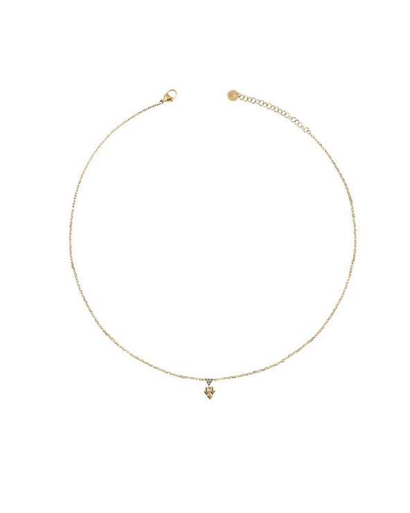 Chocker Mini Crazy Heart and Studs in yellow gold plated Silver
