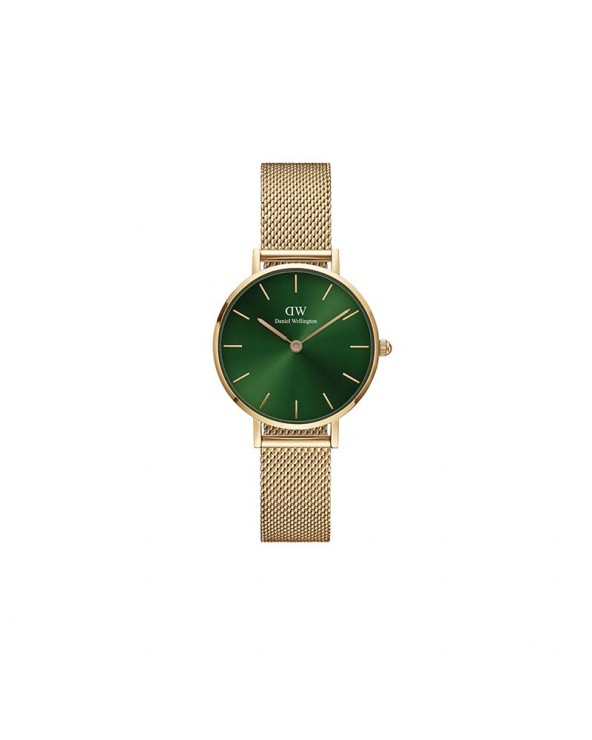 Petite Colored Emerald 28 mm Gold and Green Watch
