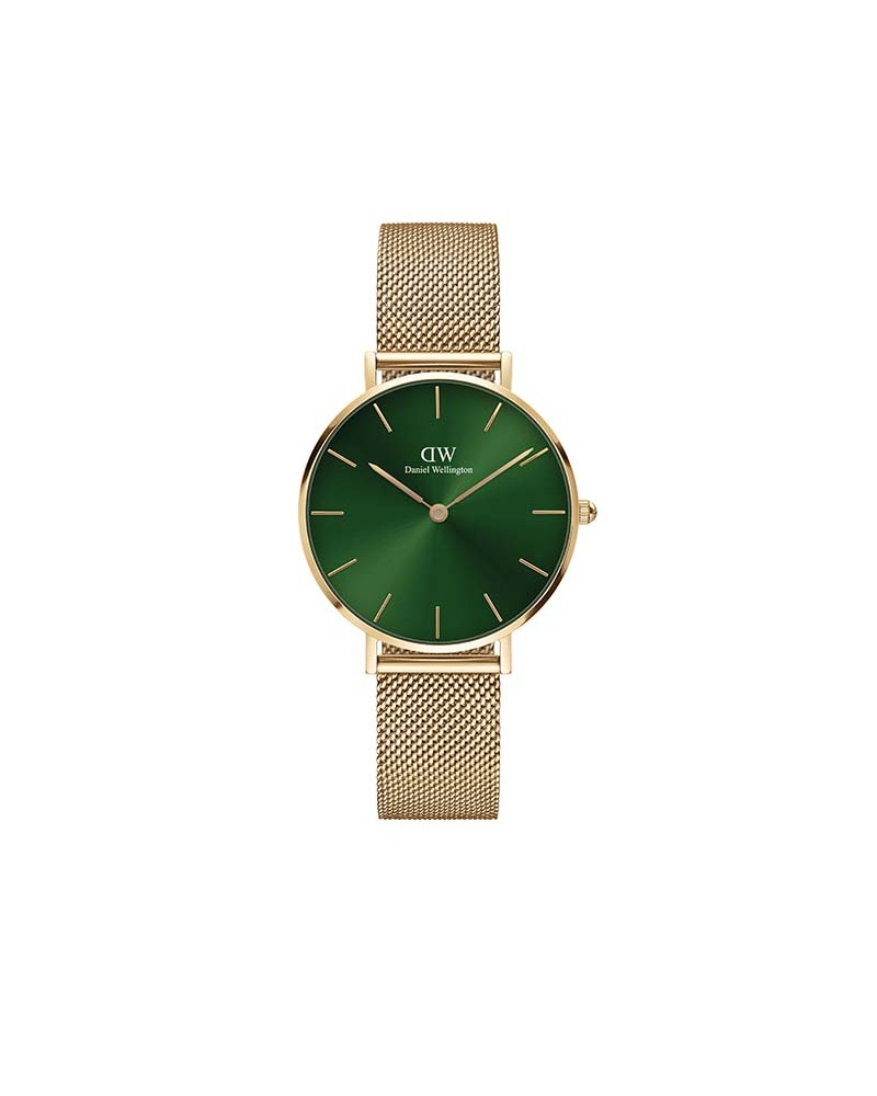 Petite Colored Emerald 32 mm Gold and Green Watch