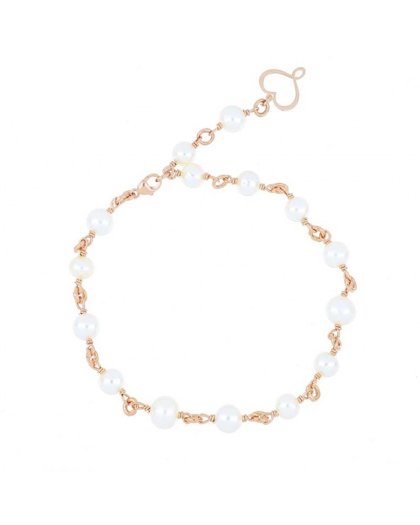 White Pearls Rosary Bracelet