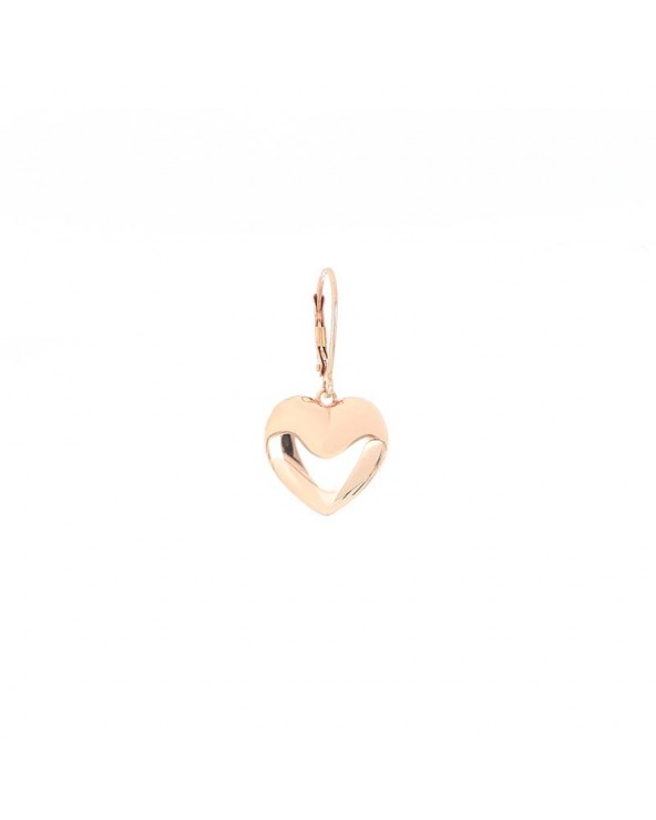 Clasp Earring With Big Borbonic Heart