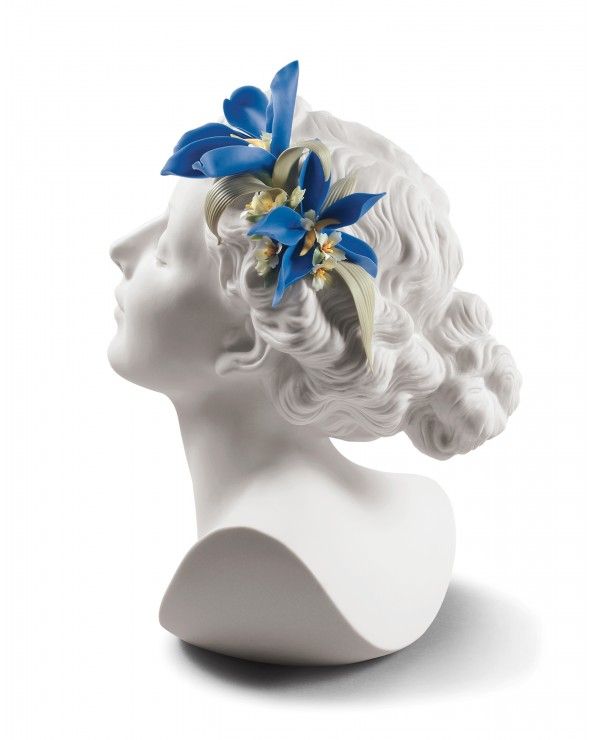 Figurina Busto donna Daisy con fiori