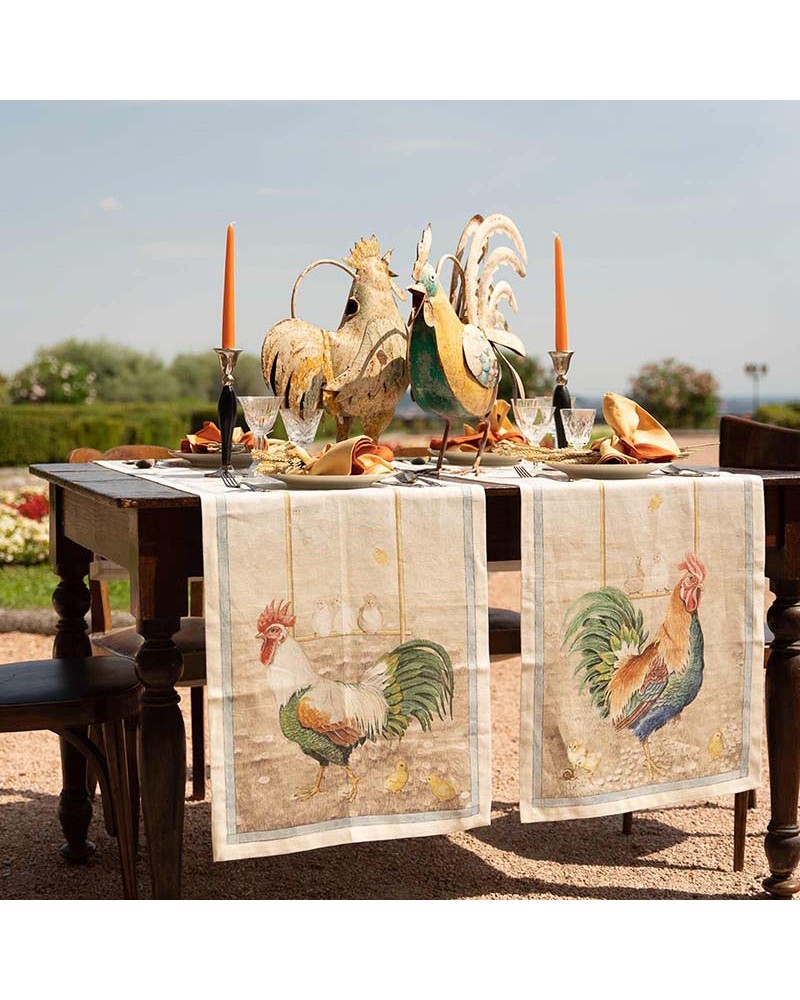 Runner Roosters 170 x 45 cm