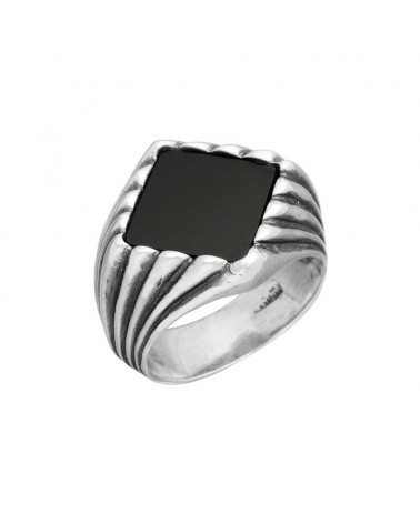 Onyx Stripe Ring