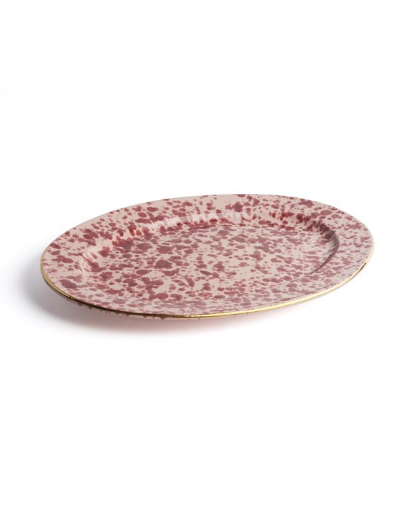Oval Platter Bordeaux Pad Decoration
