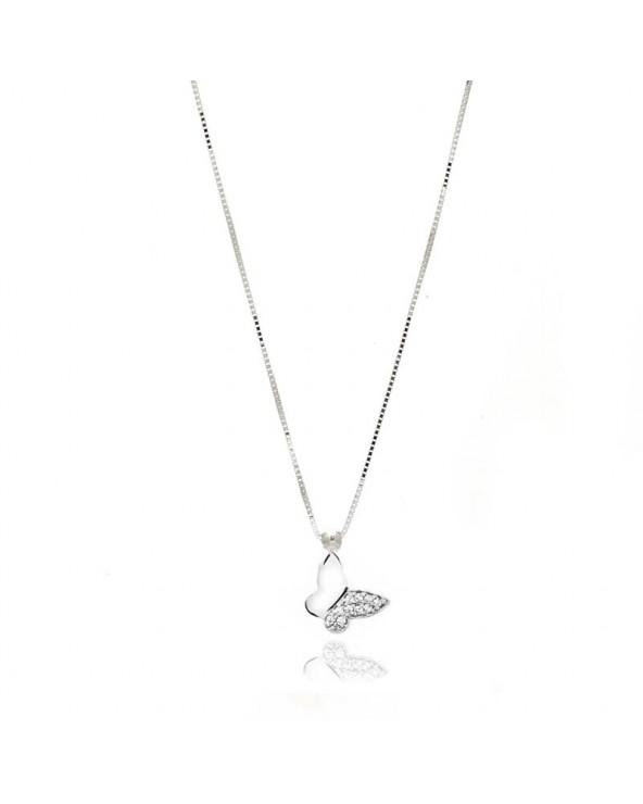 Facco Gioielli Butterfly necklace with zircons