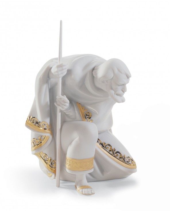 Figurina Natività san Giuseppe. Lustro oro