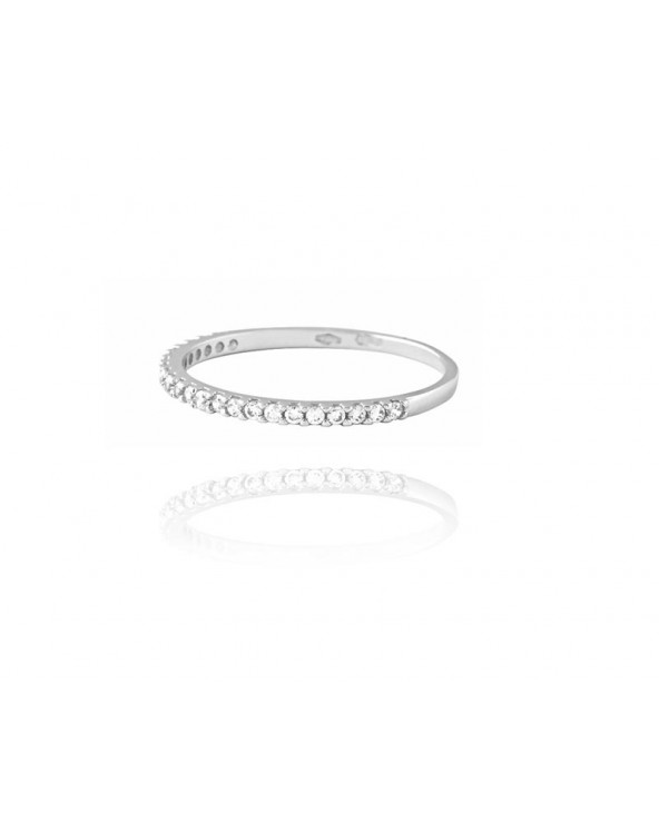 Facco Gioielli Line ring with zircons