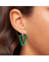 Valentina Ferragni Mono orecchino uali verde metallico
