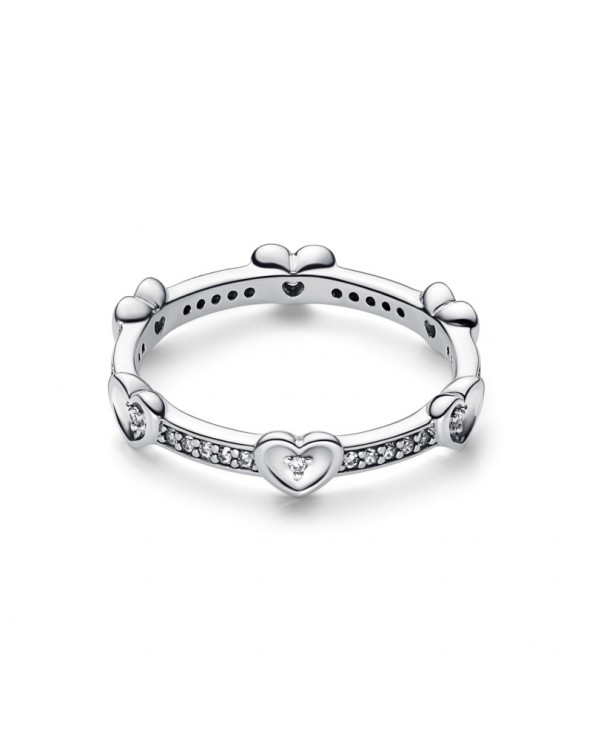 Pandora Radiant Sparkling Hearts Ring