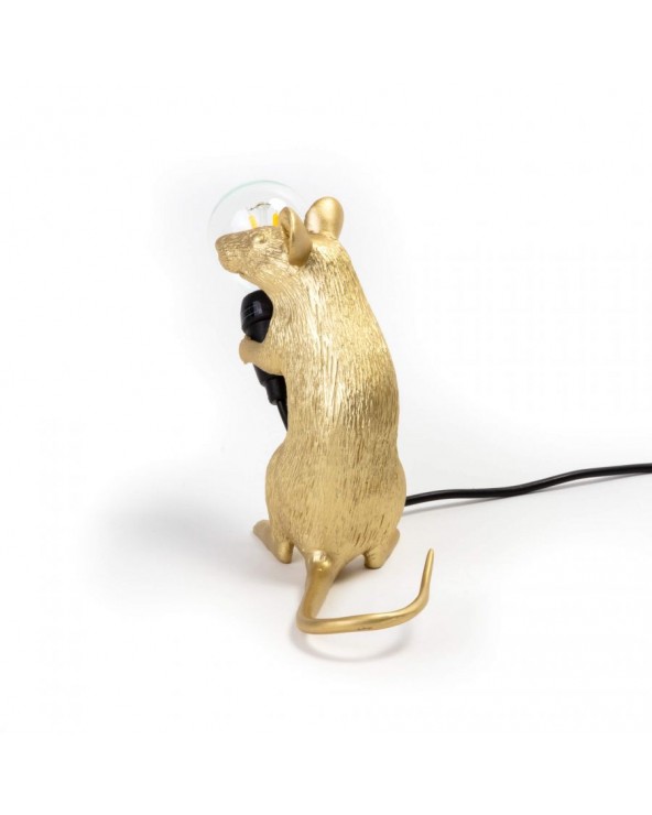 Seletti Lampada da tavolo "Mouse Mac Gold"
