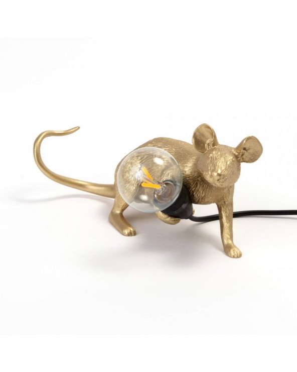 Seletti Lampada da tavolo "Mouse Lop Gold"