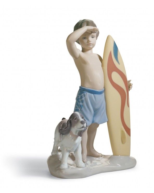 Lladrò Figurina piccolo surfista