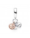 Pandora Butterfly heart peace sterling silver and 14k rose