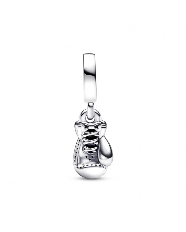 Pandora Boxing glove sterling silver dangle with pink enamel