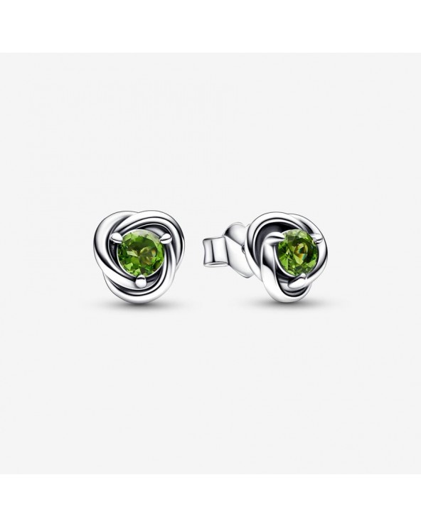 Pandora Stud earrings with spring green crystal