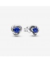 Pandora Stud earrings with princess blue crystal