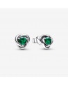 Pandora Stud earrings with royal green crystal