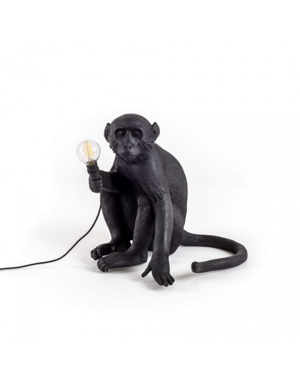 Seletti Seletti lampada "monkey" seduta - nero