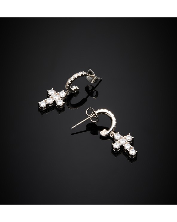 Chiara Ferragni Earrings Croci Silver/White
