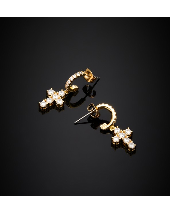 Chiara Ferragni Earrings Croci Gold/White