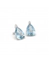 Ray Milano 18kt white gold earrings with acquamarine and bright