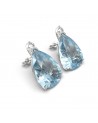 Ray Milano 18kt white gold earrings with acquamarine and bright