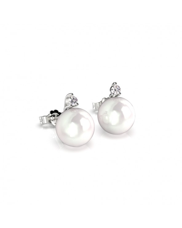 Ray Milano 18kt white gold earrings with Akoya pearls and