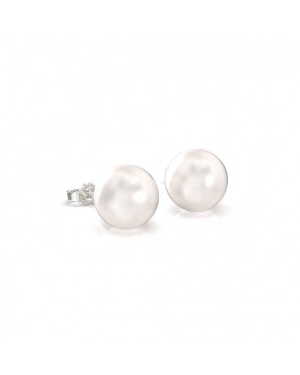 Orecchini in oro bianco 18kt con perle.