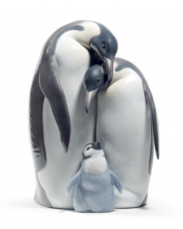 Lladrò Figurina famiglia di pinguini