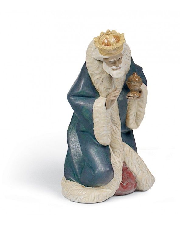 Figurina Natività Melchiorre. Gres