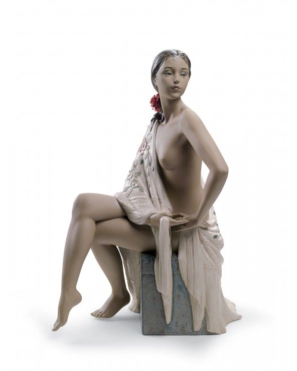 Lladrò Figurina donna nudo con scialle