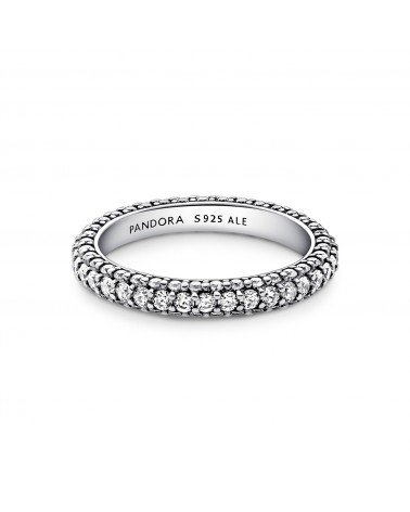 Pandora Sterling silver ring with clear cubic zirconia