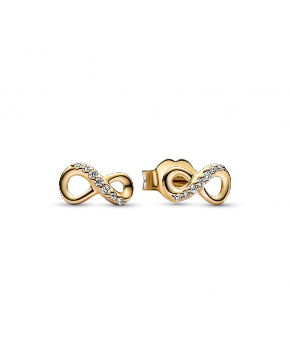 Pandora Infinity 14k gold-plated stud earrings